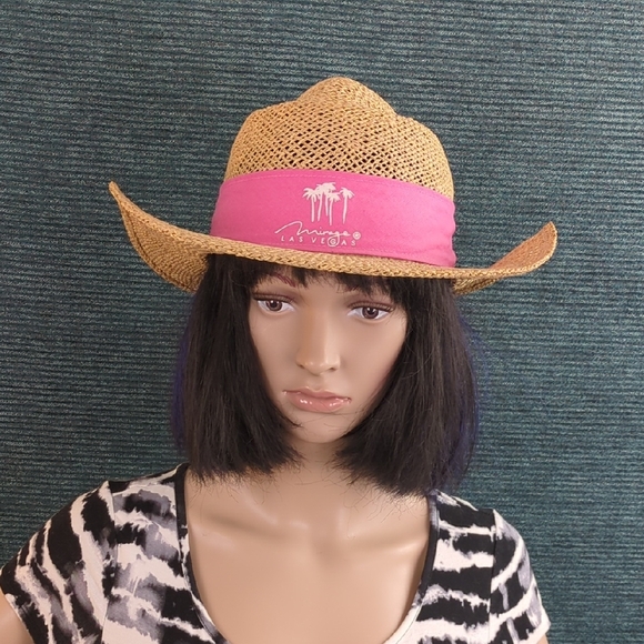 Vintage Mirage Las Vegas Straw Sun Hat, GTH Brand - Picture 1 of 12